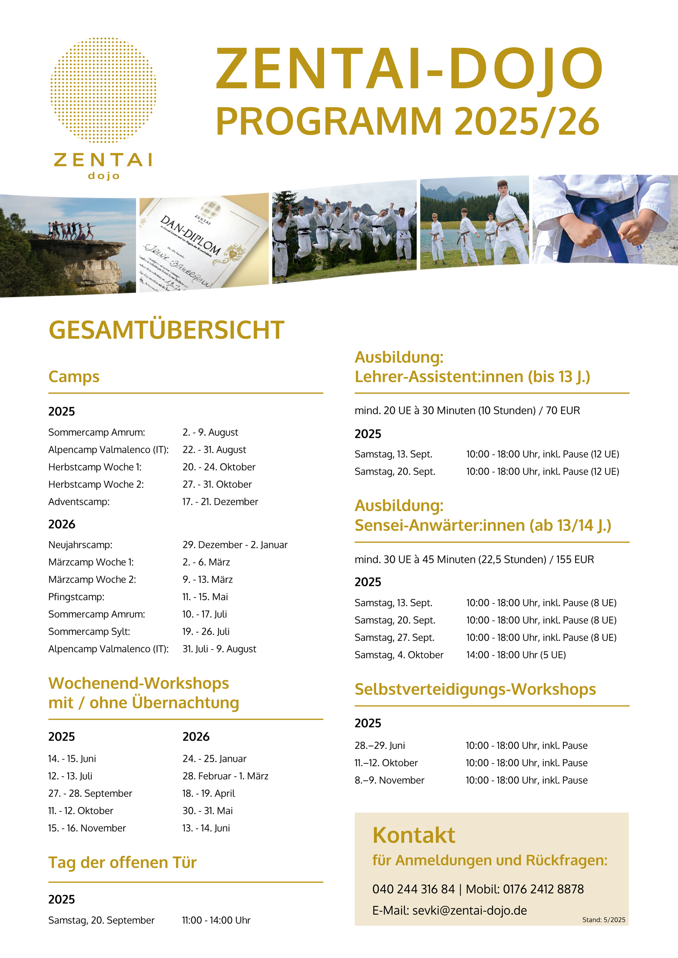 Zentai Dojo Programm 2025 26 neu